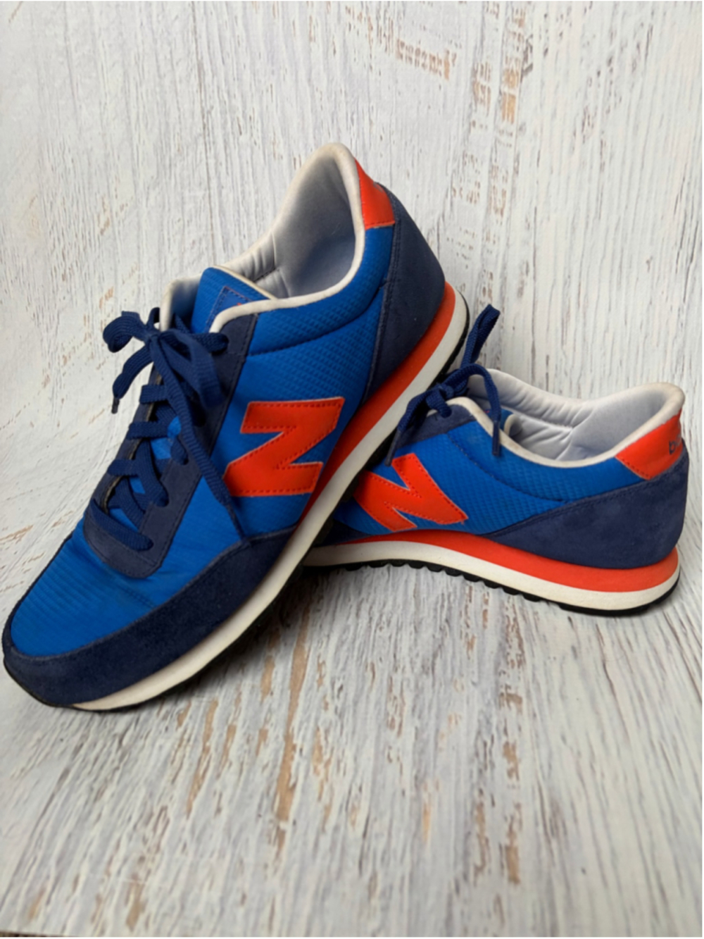 Men's New Balance 501 Sneakers Blue and Orange